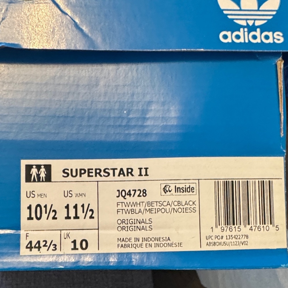 adidas Superstar II Athletic Shoes - White and Black